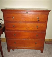 Antique quilt dresser