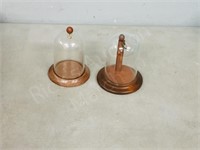 2 small dome cover pocket watch holders