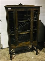 antique glass door display cabinet