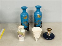 5 various vintage vases  - 5 - 11"