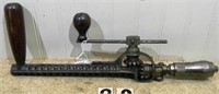 Rusby Patent, iron frame hand crank drill w/
