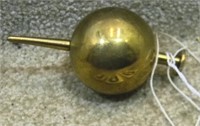 Unusual brass “ball-center” plumb bob w/ screw
