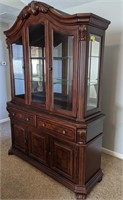 Broyhill Two Piece Mirrored Back China Cabinet.