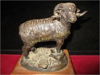 Bowen 1993 Bronze Ram Sheep Statue