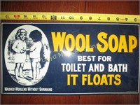 Wool Soap Embossed Metal Nostalgia Sign