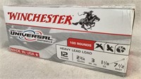 (100) Winchester 12 GA Heavy Lead Load ammo