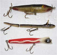 3- VINTAGE FISHING LURES ! -UP-R