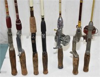 MANY VINTAGE RODS & REELS ! -A