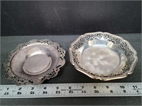 2 Small Silver Plates