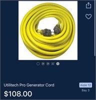 $110 Utilitech Pro Generator Cord