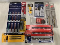 12pc Various Tool Access, ie: Drill Bits, ...