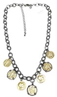 Lia Sophia Designer Brand Trendy Coin Necklace