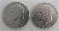 1977-D Eisenhower & 1976 Eisenhower 40% Silver