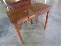 ANTIQUE WRITING DESK W/PULLOUT & DRAWER