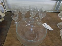 Wine Glasses and Bowl