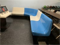 Four section curved fiberglass seating