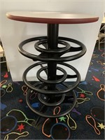Circular three level bowling ball rack