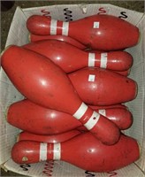 12 solid red specialty bowling pins