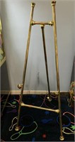 Brass plated easel