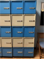 Grouping of 10 storage lockers