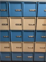 Grouping of 10 storage lockers
