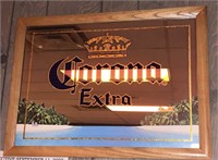 Corona Extra mirrored sign