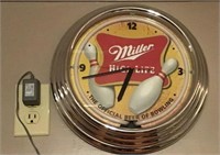 Miller high life bowling pin wall clock