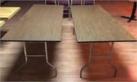 Lot of 2 6-foot folding tables