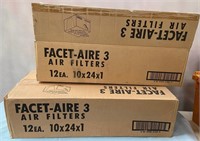 11 - FACET-AIRE 3 AIR FILTERS 2 CASES