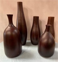 11 - LOT OF 5 MATCHING VASES
