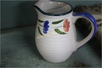 HAND PAINTED POTTERY PITCHER