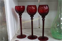 RUBY GLASS CORDIAL GLASSES