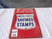 US Saving Stamps Sign