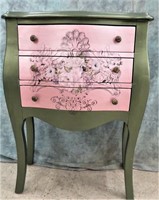 PAINTED ENTRY TABLE/NIGHTSTAND W/DRAWERS