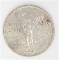 Coin 1921 Mexico Silver 2 Pesos Winged Victory