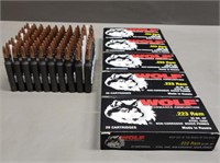 100 Rounds--Wolf .223 Ammunition