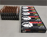 100 Rounds--Wolf .223 ammunition