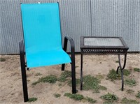 Patio Chair w/ Side Table