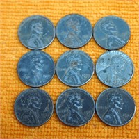 1943 Steel Wheat Pennies