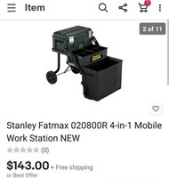 C - NEW STANLEY FATMAX MOBILE WORK STATION $143.00