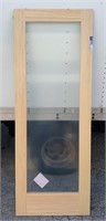 30”x80” wood slab door with glass