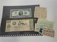 1920 Austrian Emergency Money & US Bills
