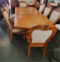 Dining table w/ 8 chairs (info below), one extra