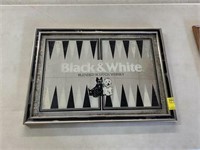 Black & White Blended Scotch Whiskey Mirror Sign