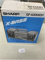 New in Box Sharp GF-A200(GY) Portable Stereo