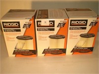 Ridgid Standard Wet / Dry Vac Filters - qty 3