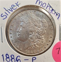 1886 ''P'' - MORGAN SILVER DOLLAR (7)