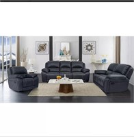 Burrow 3Pc Leather power reclining sofa set