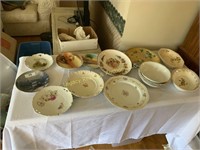 Hand painted plates and bowls