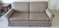 Patterned Gray Upholstered Sofa